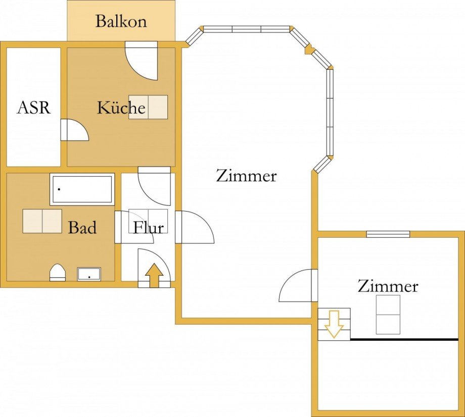 Grundriss Dachgeschosswohnung K�then (Anhalt)