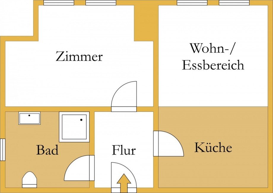 Grundriss Erdgeschosswohnung K�then (Anhalt)