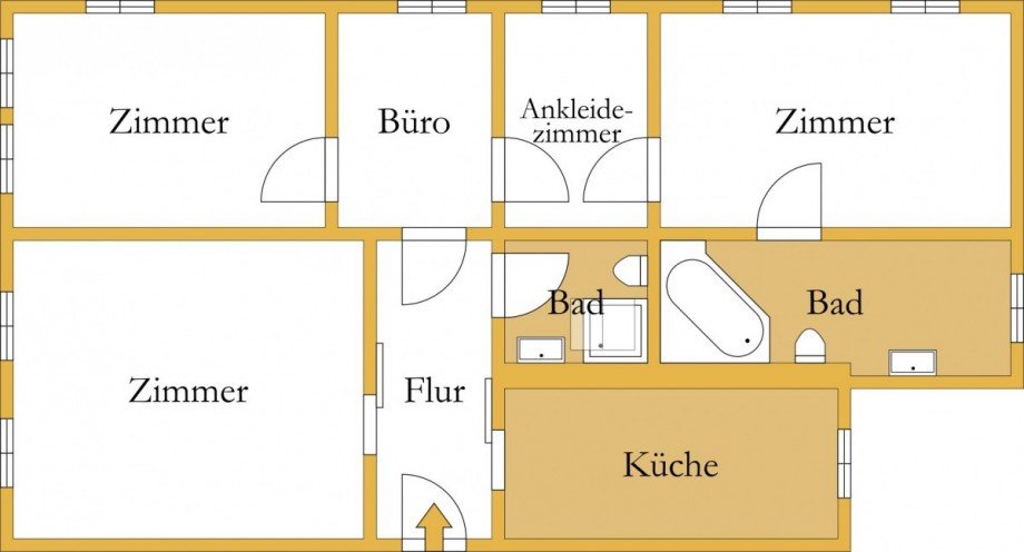 Grundriss Dachgeschosswohnung K�then (Anhalt)