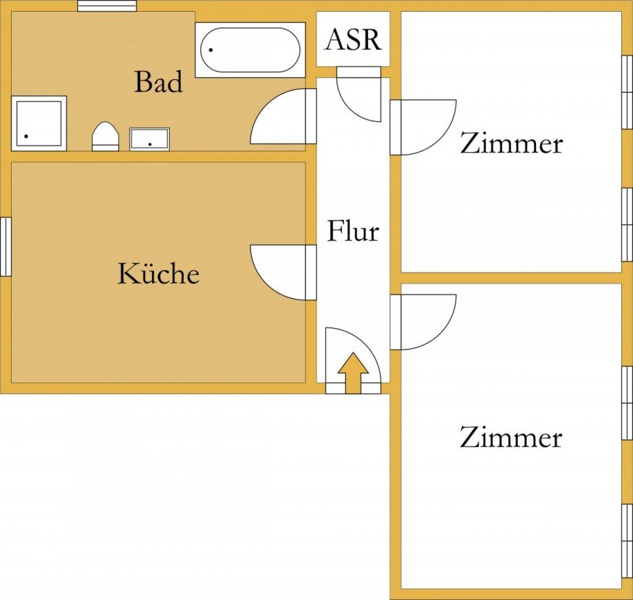 Grundriss Etagenwohnung Petersberg