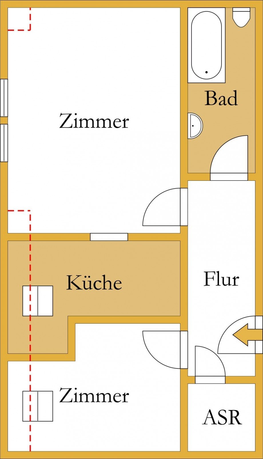 Grundriss Dachgeschosswohnung K�then (Anhalt)