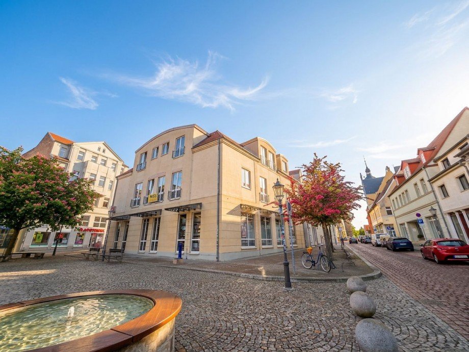 Ansicht vom Holzmarkt Wohn- / Gesch�ftshaus K�then (Anhalt)