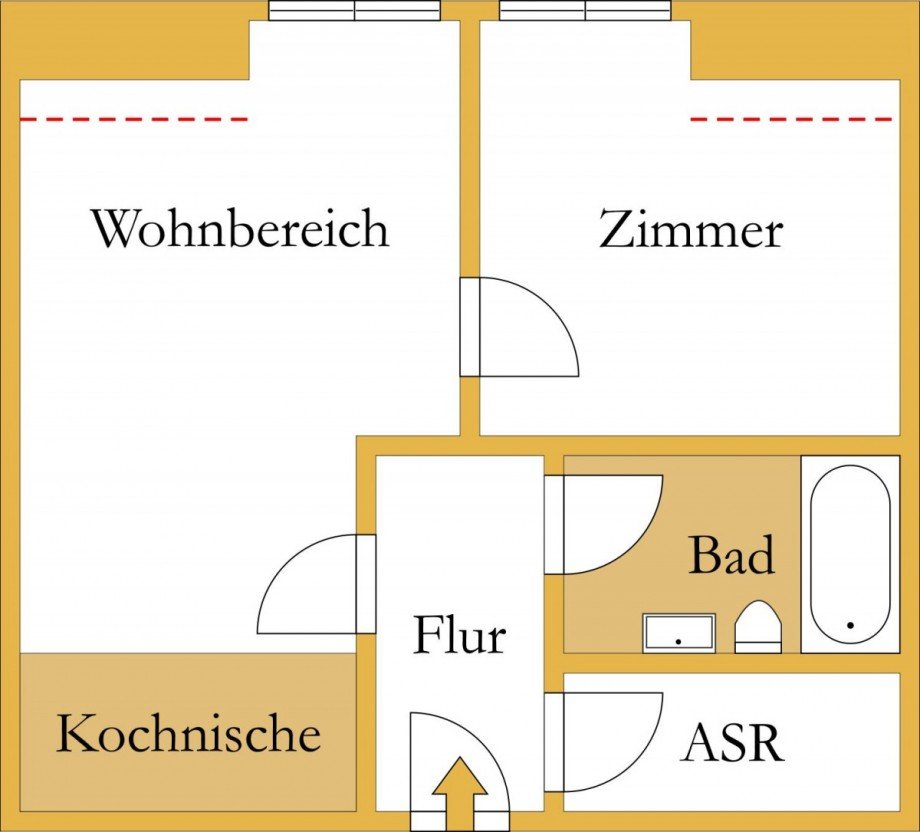 Grundriss Dachgeschosswohnung K�then (Anhalt)
