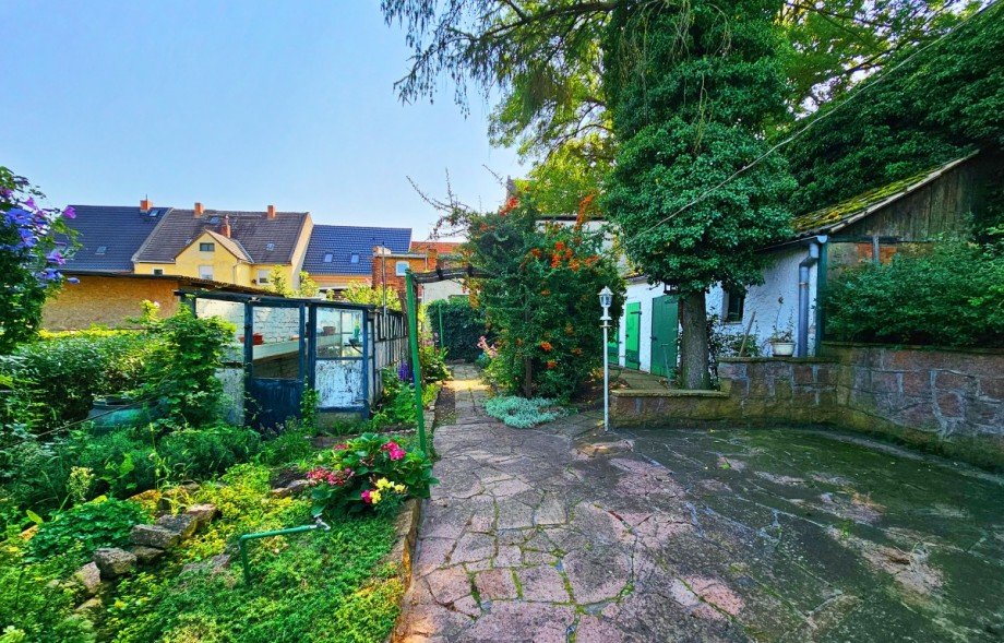Garten Reihenendhaus Aken