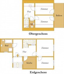 Grundriss Freiraum sehen. Zuhause f�hlen. - Doppelhaush�lfte mit Garten, Balkon und Garage
