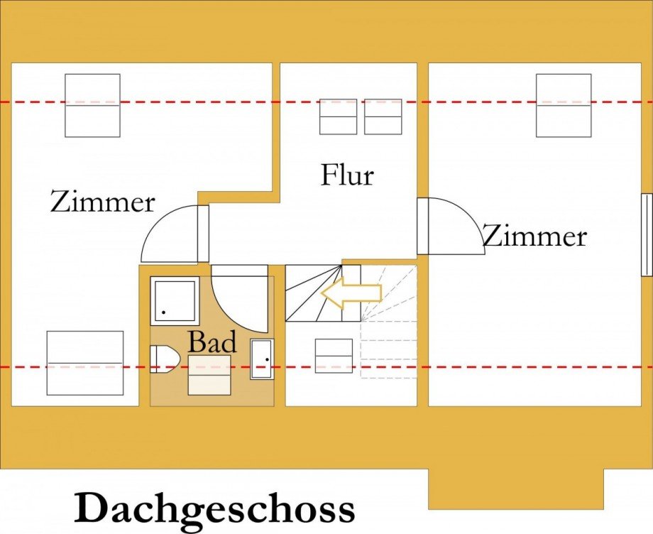 Grundriss Dachgeschoss Einfamilienhaus K�then (Anhalt)