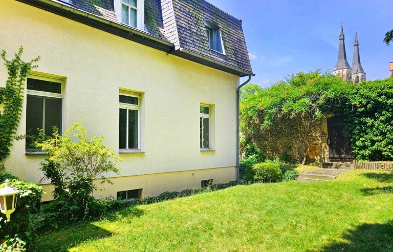 Hausansicht Garten K�then (Anhalt) Erdgeschosswohnung Die K�thener-Innenstadt vor der T�r