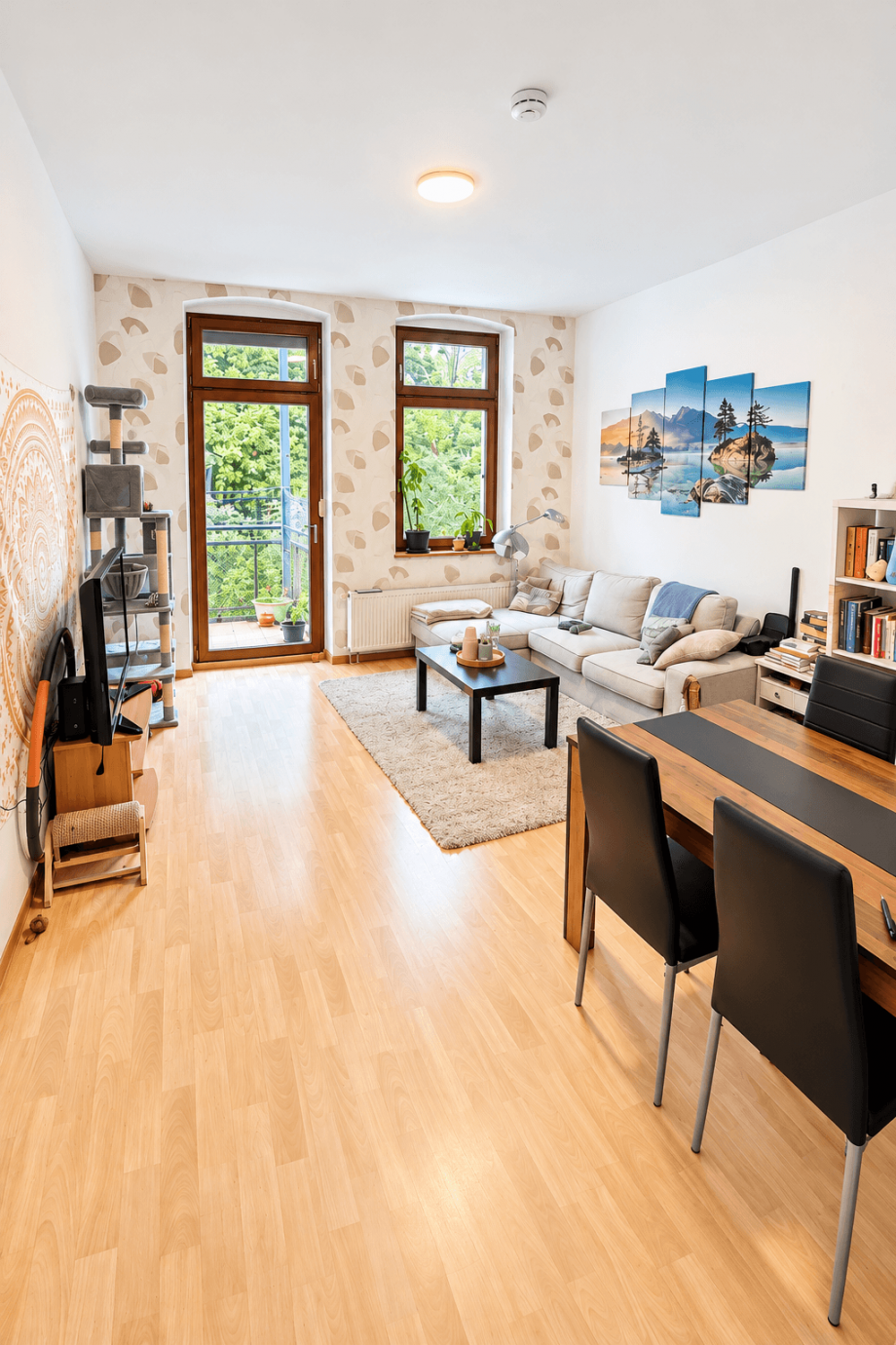 Wohnzimmer Etagenwohnung K�then (Anhalt)