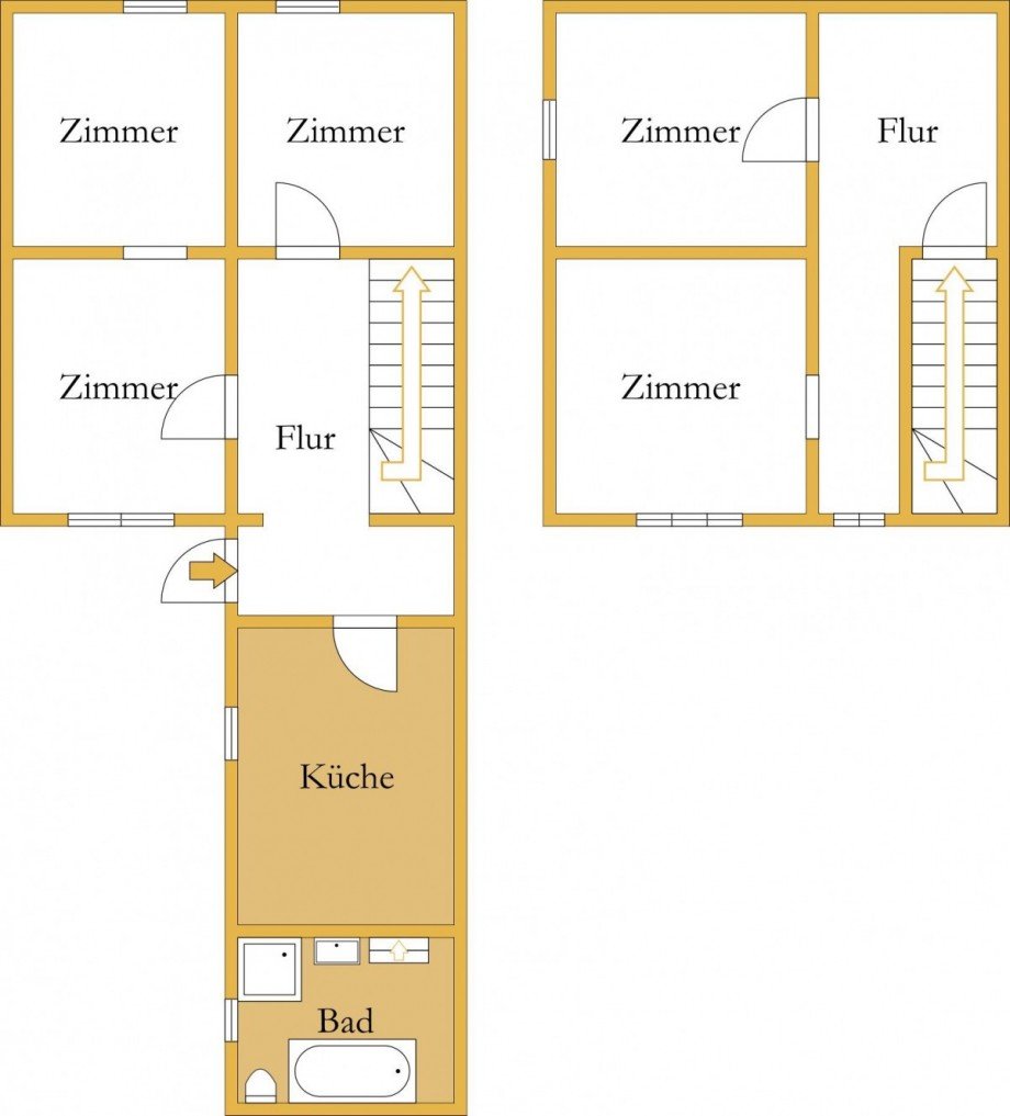 Grundriss Doppelhaush�lfte Radegast
