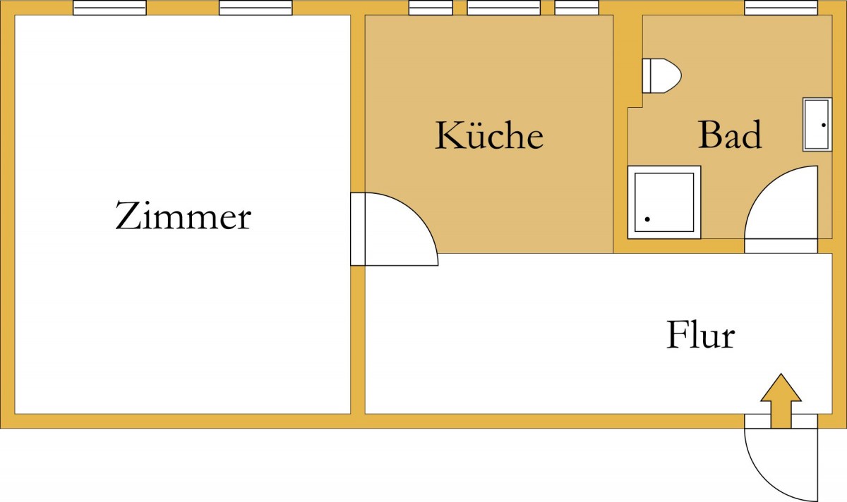 Charmante 1-Zimmer-Wohnung mit Einbauküche und Gemeinschaftsgarten - Foto 4
