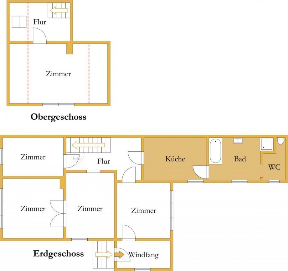 Grundriss Doppelhaush�lfte K�then (Anhalt)