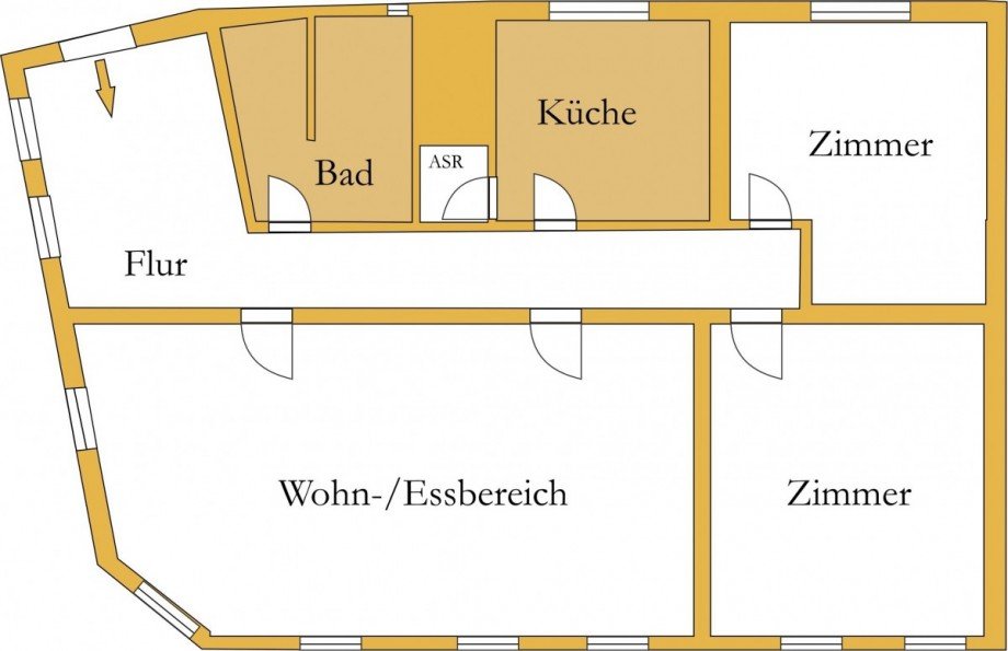 Grundriss Etagenwohnung K�then (Anhalt)