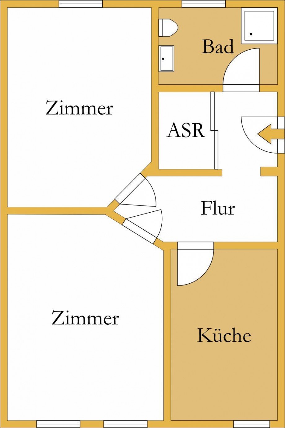 Grundriss Etagenwohnung K�then (Anhalt)