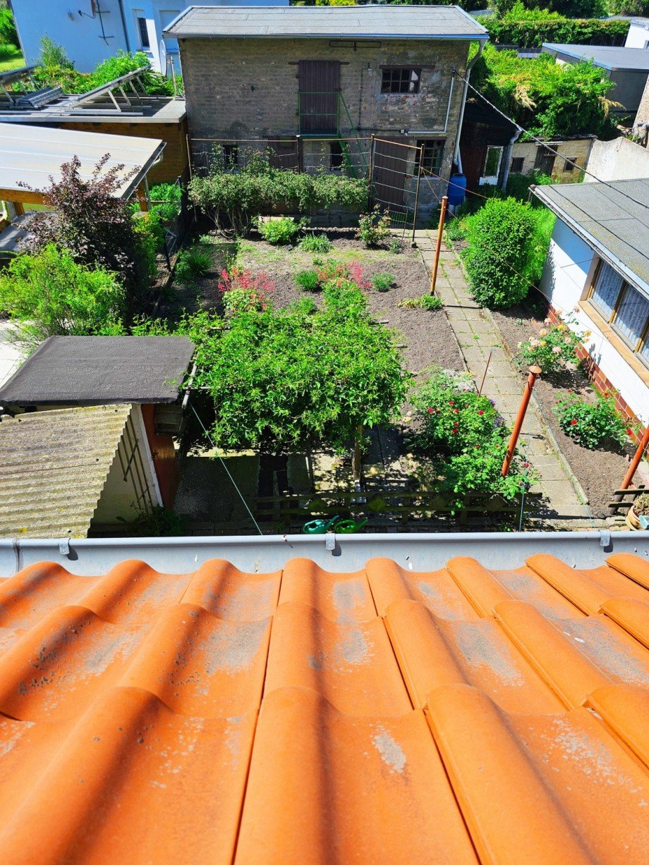 Garten von oben Doppelhaush�lfte K�then (Anhalt)