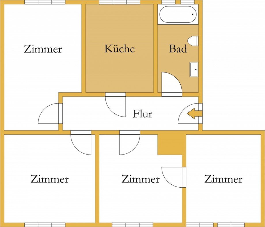 Grundriss Dachgeschosswohnung K�then (Anhalt)