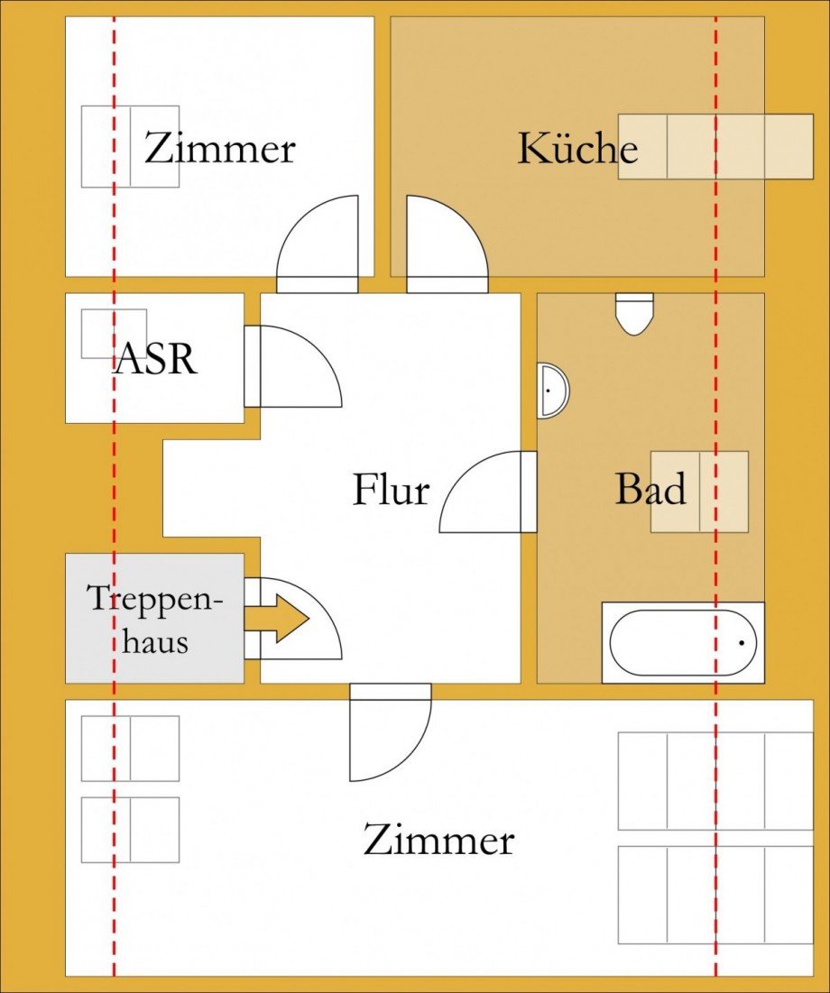 Grundriss Dachgeschosswohnung K�then (Anhalt)