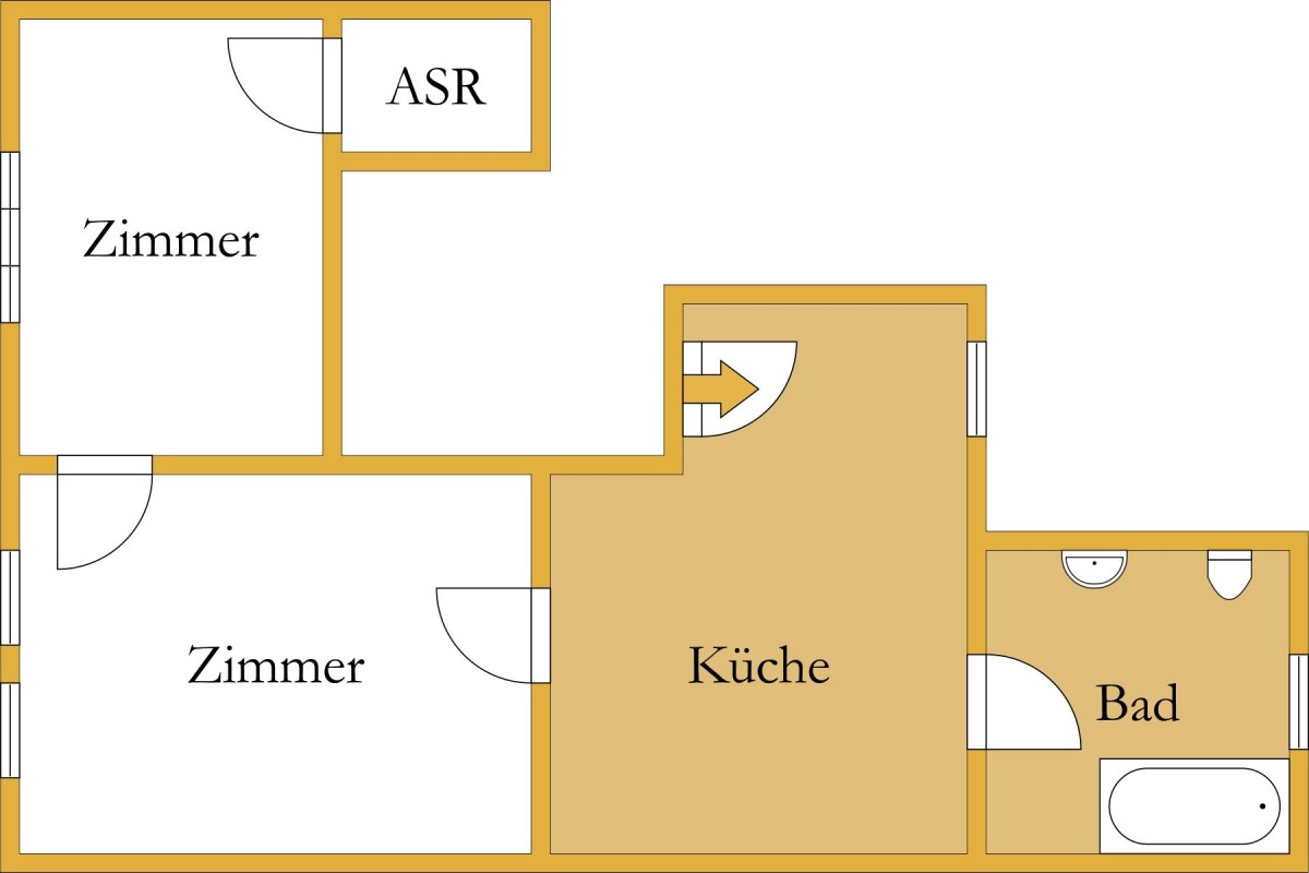 Moderne Zweiraumwohnung - Photo 3