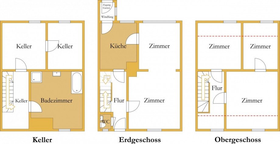 Grundriss Reihenhaus K�then (Anhalt)