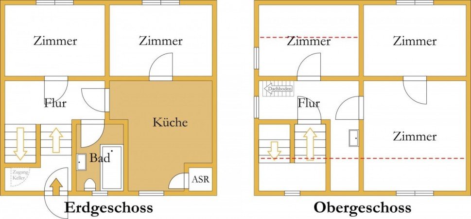 Grundriss Doppelhaush�lfte K�then (Anhalt)