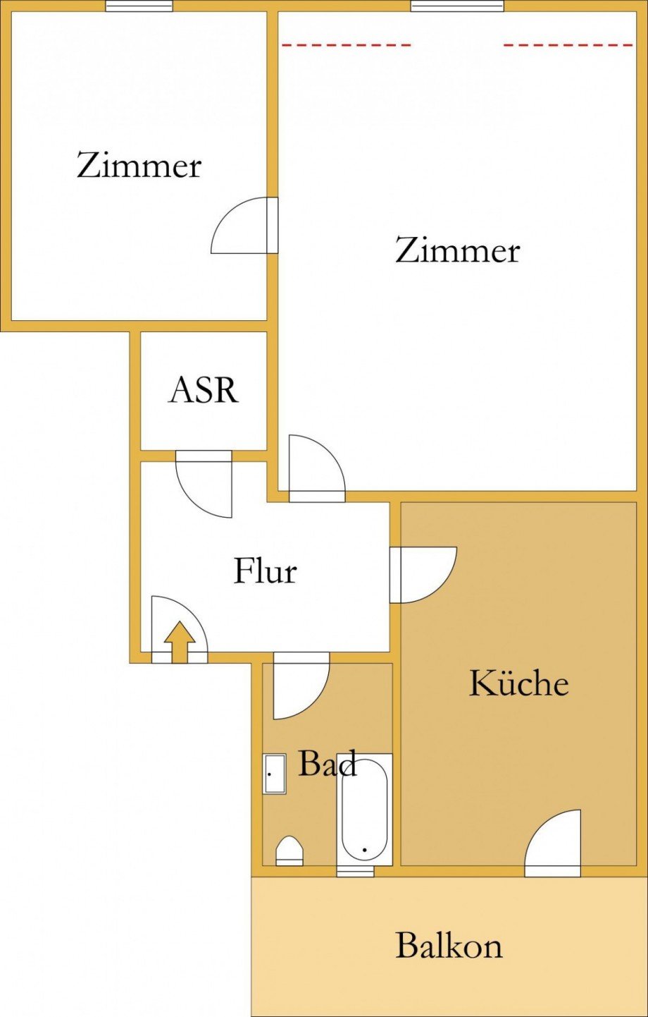 Grundriss Etagenwohnung K�then (Anhalt)