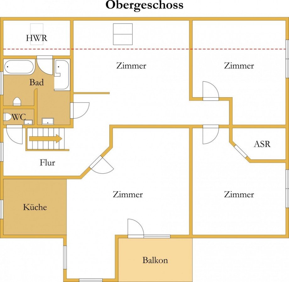 Grundriss OG Zweifamilienhaus Rohndorf-Glauzig