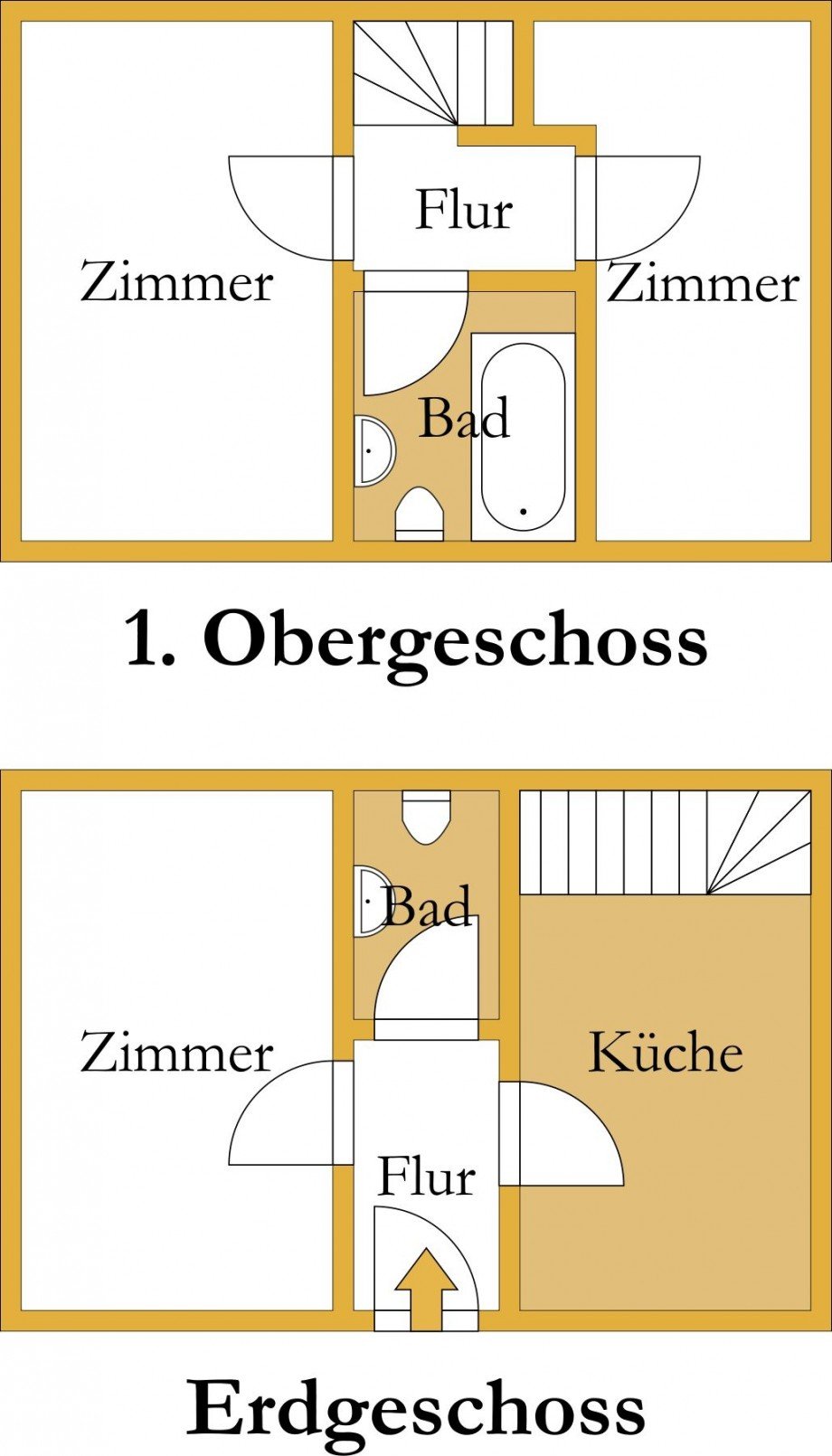 Grundriss Maisonettewohnung K�then (Anhalt)