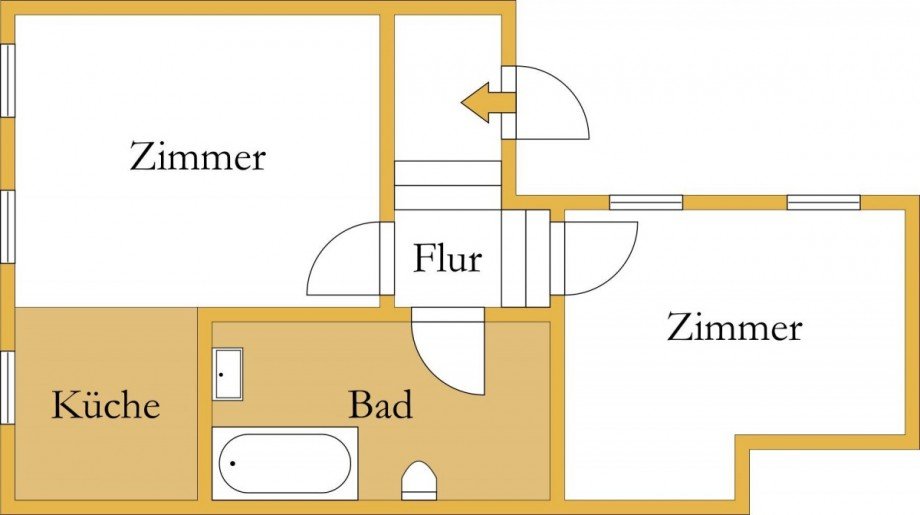 Grundriss Etagenwohnung K�then (Anhalt)