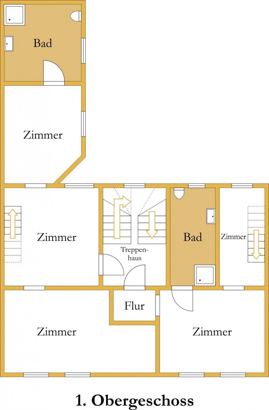 Grundriss Obergeschoss Mehrfamilienhaus K�then (Anhalt)