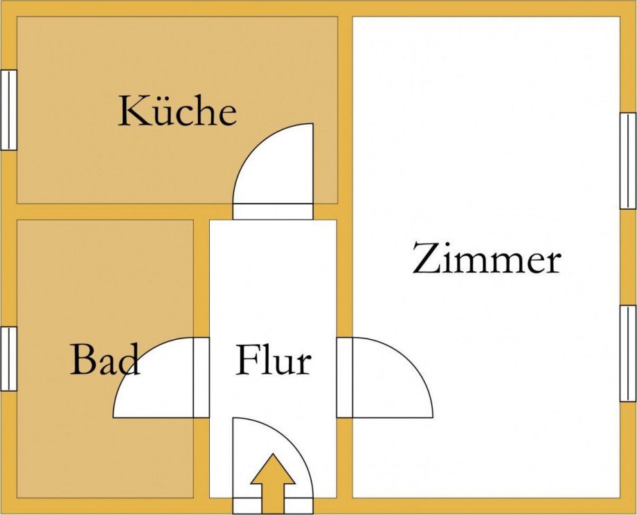 Grundriss Erdgeschosswohnung K�then (Anhalt)
