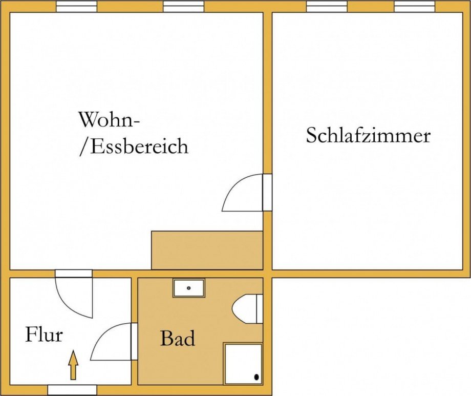 Grundriss Etagenwohnung K�then