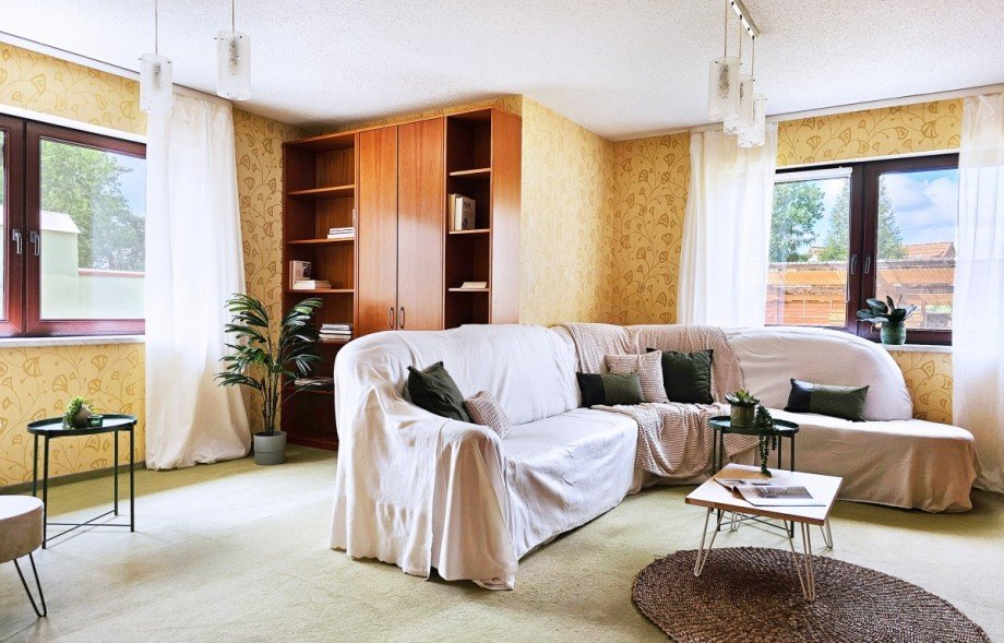 Wohnzimmer - Erdgeschoss Einfamilienhaus Wettin-L�bej�n