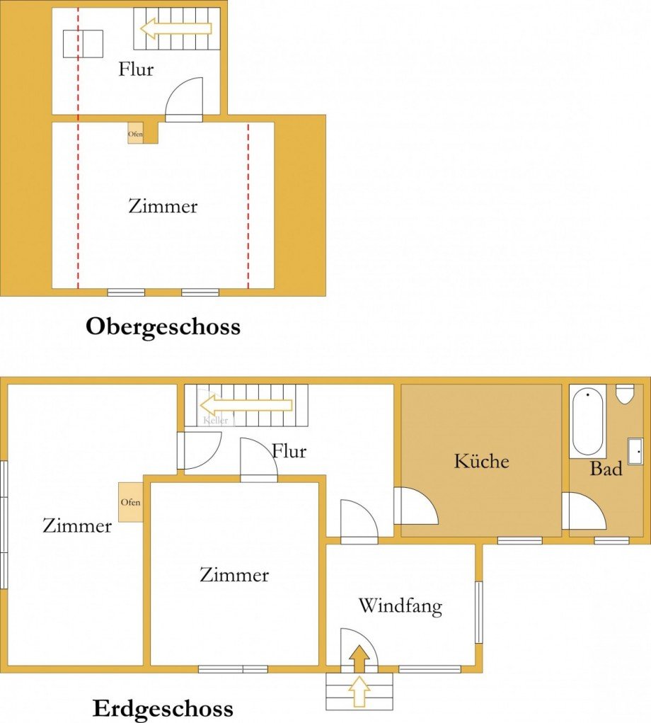 Grundriss Doppelhaush�lfte K�then (Anhalt)