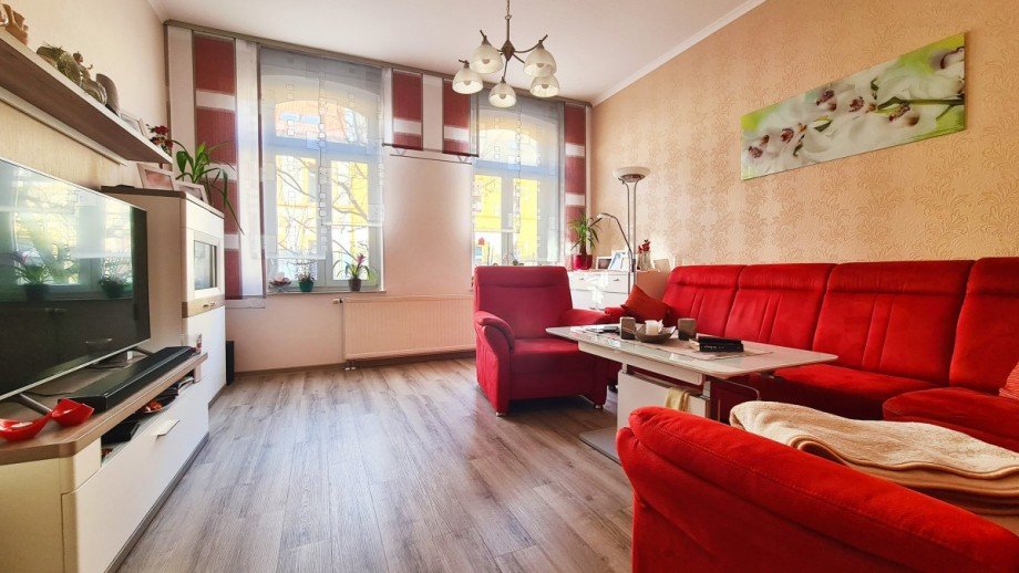 Wohnzimmer Etagenwohnung K�then (Anhalt)
