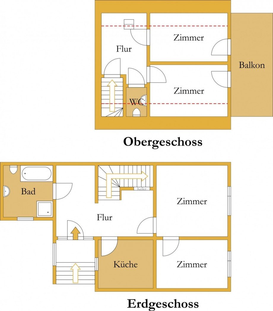 Grundriss Doppelhaush�lfte K�then (Anhalt)