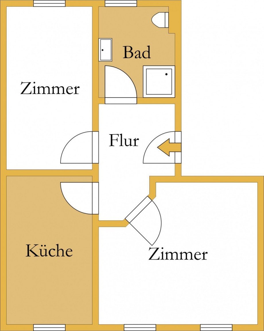 Grundriss Etagenwohnung Petersberg