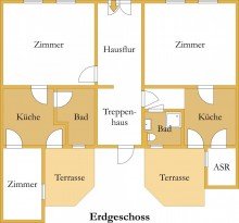 Grundriss EG Solides Mehrfamilienhaus mit 4 Einheiten - Attraktive Kapitalanlage in K�then