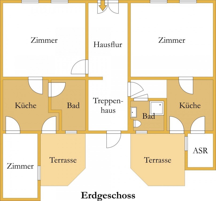 Grundriss EG Mehrfamilienhaus K�then (Anhalt)