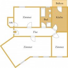 Grundriss Einladende 3-Zimmer-Wohnung mit Balkon: Perfektes Eigenheim oder lukrative Investition in K�then!