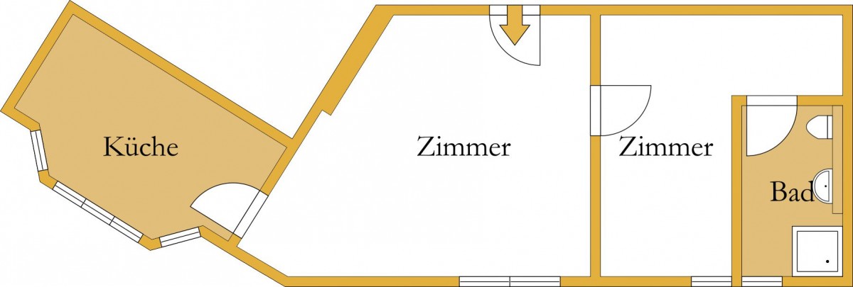Grundriss Etagenwohnung K�then (Anhalt)
