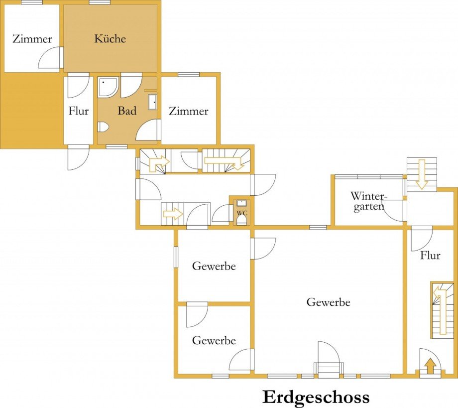Grundriss EG Haus Gr�bzig