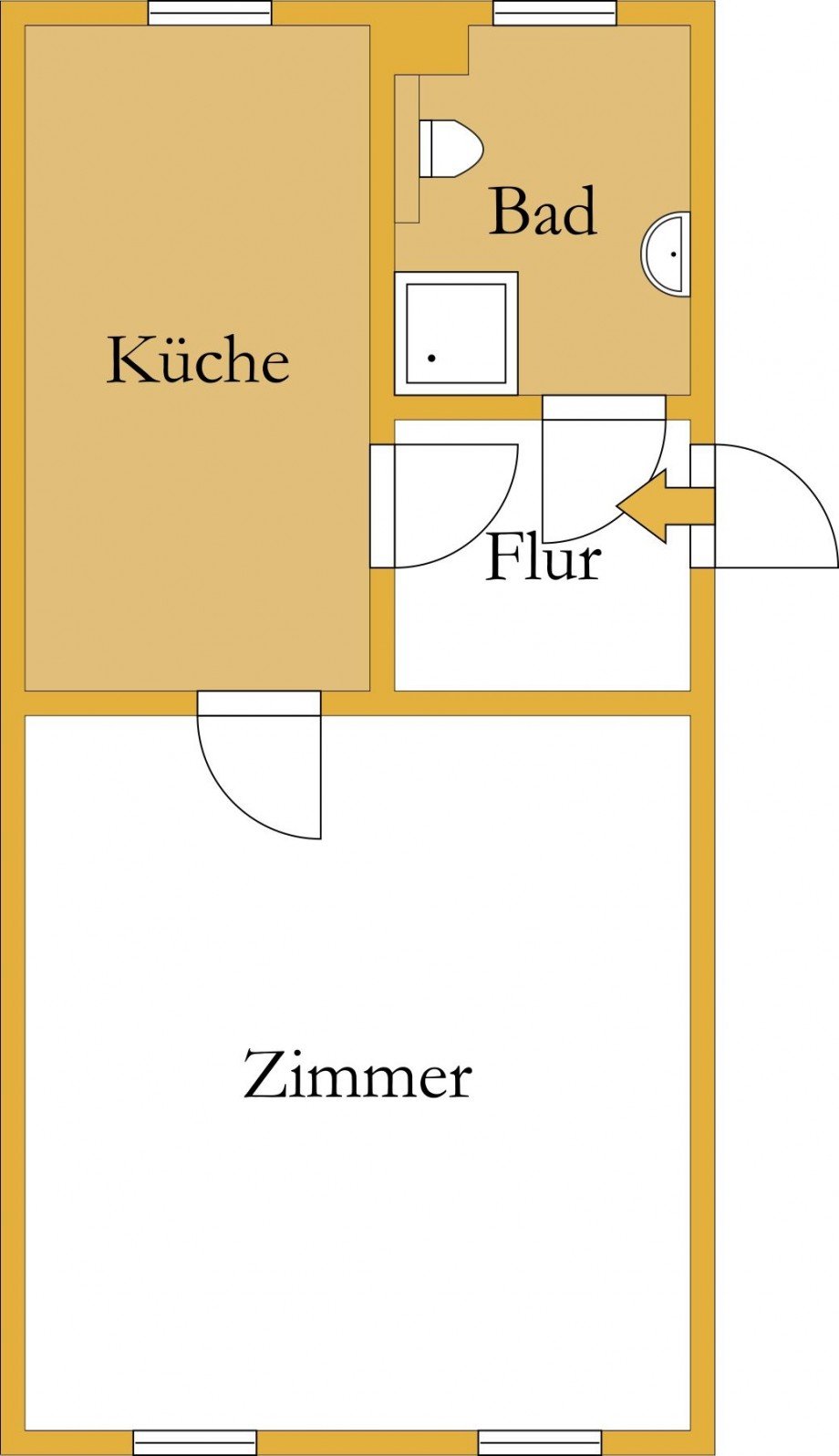 Grundriss Erdgeschosswohnung K�then (Anhalt)
