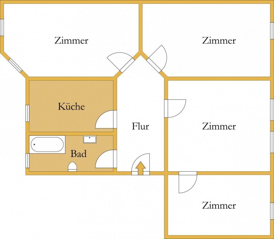 Grundriss Dachgeschosswohnung K�then (Anhalt)