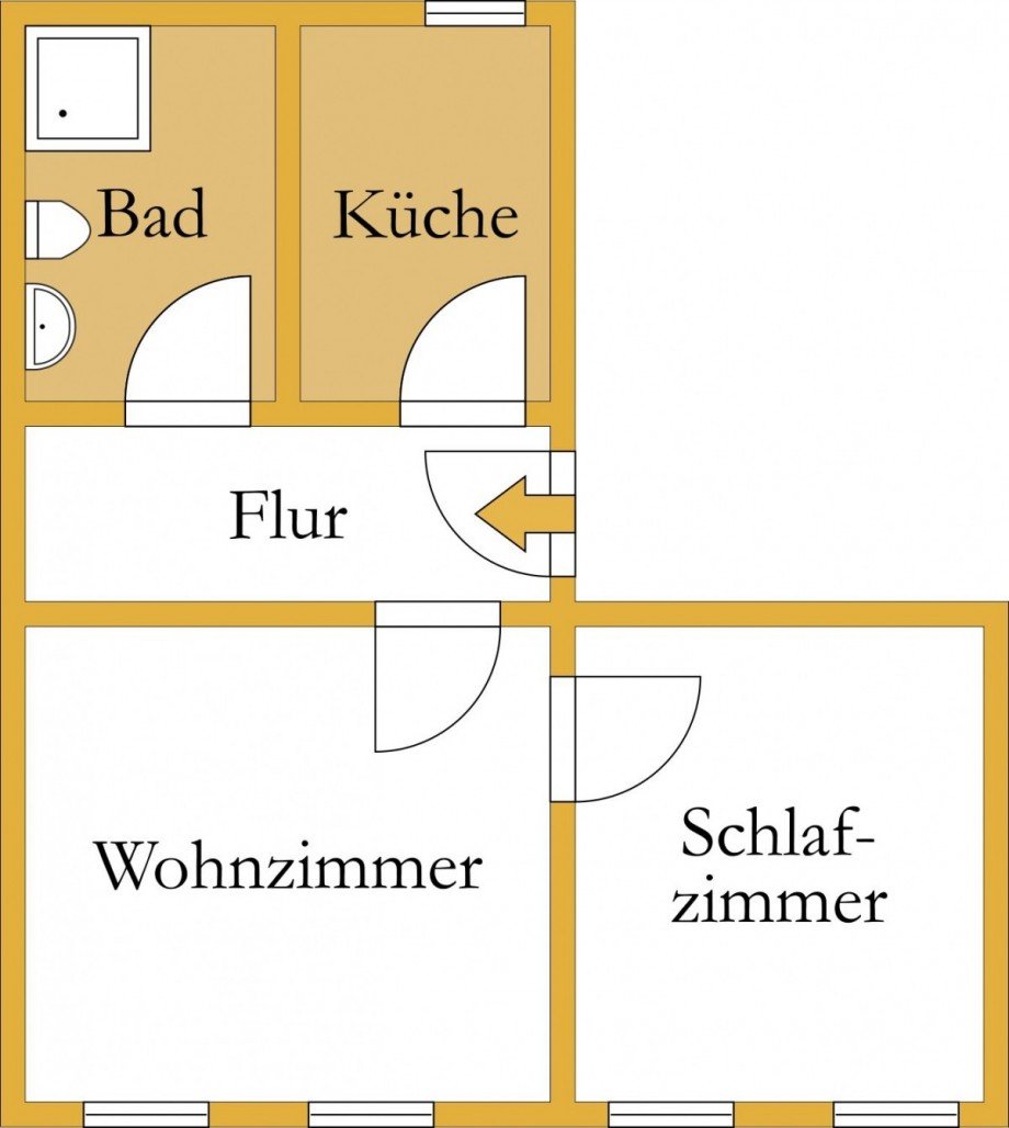 Grundriss Erdgeschosswohnung K�then (Anhalt)