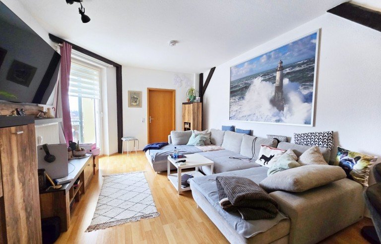 Wohnzimmer K�then (Anhalt) - K�then Dachgeschosswohnung Die perfekte Dreiraumwohnung!