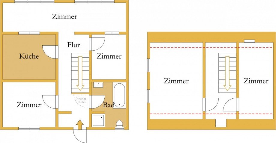 Grundriss Doppelhaush�lfte Z�rbig