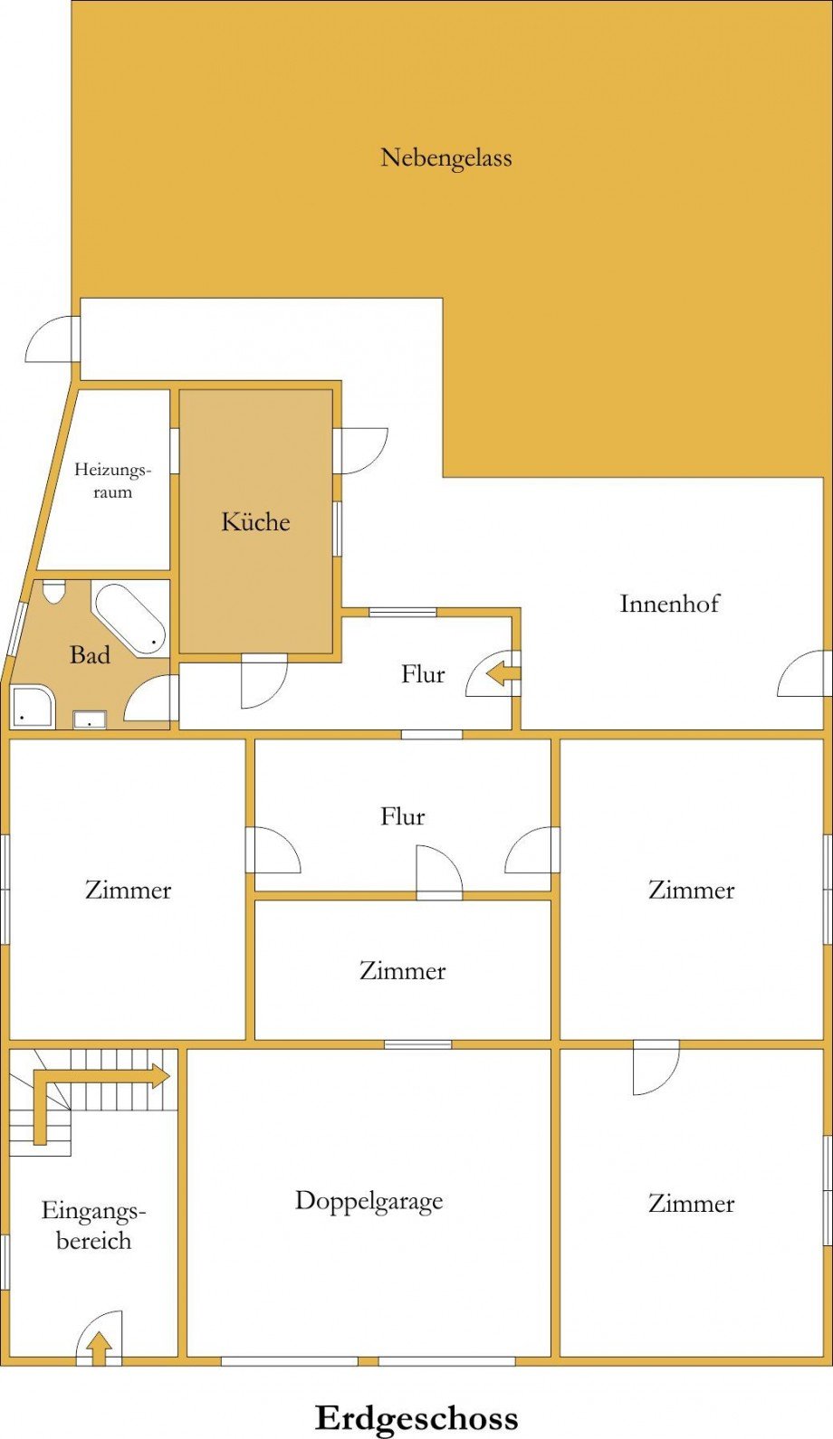 Grundriss EG Zweifamilienhaus Rohndorf-Glauzig