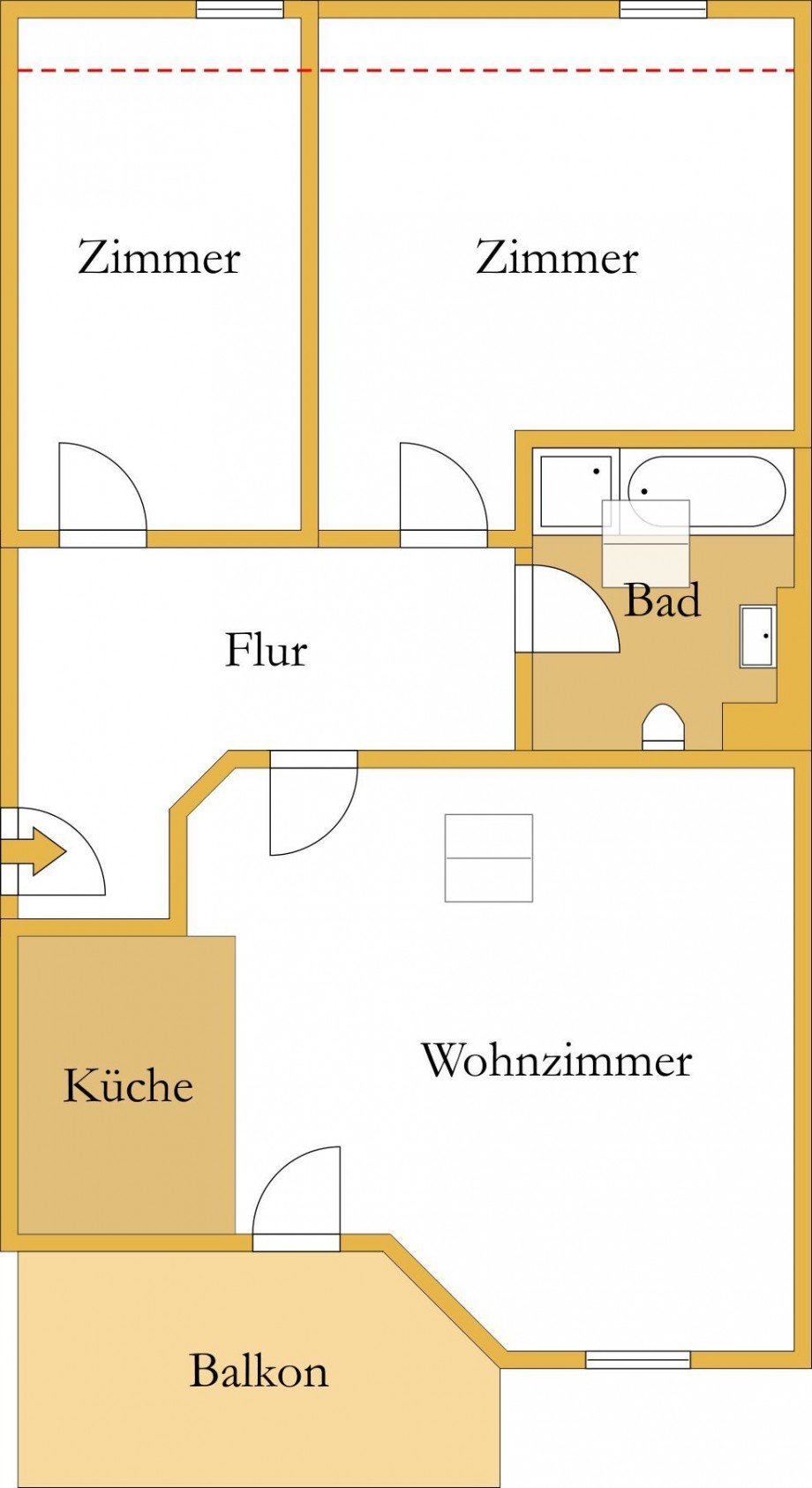 Grundriss Dachgeschosswohnung K�then (Anhalt)