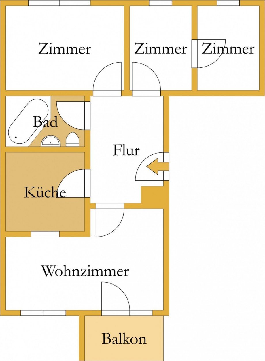 Grundriss Erdgeschosswohnung Dessau-Ro�lau