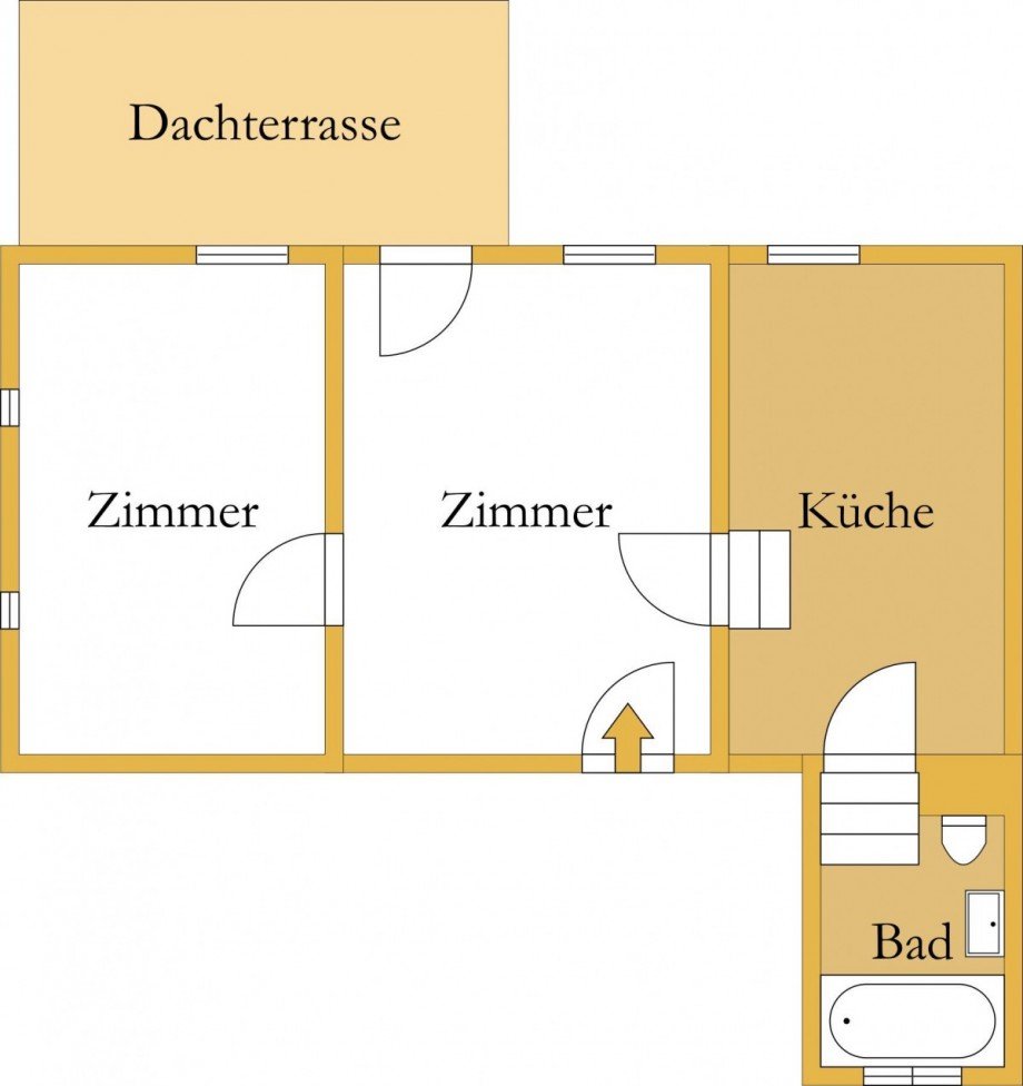 Grundriss Etagenwohnung K�then (Anhalt)