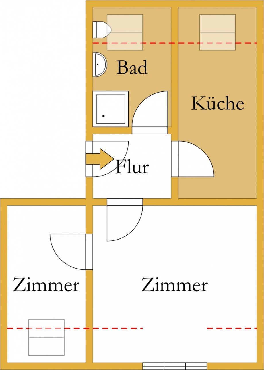 Grundriss Dachgeschosswohnung K�then (Anhalt)